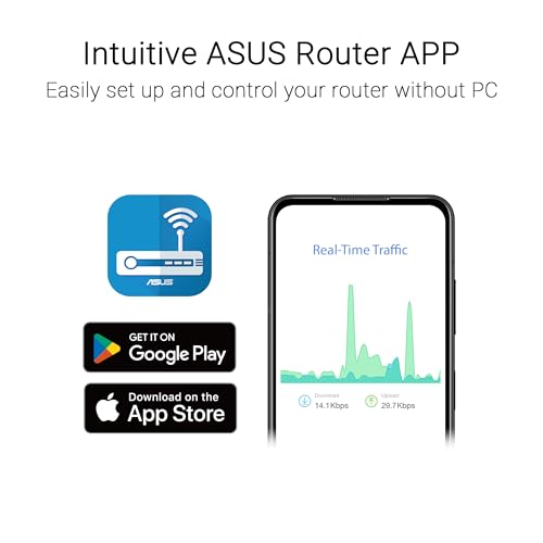 ASUS RT-AX52 Pro AX3000 Dual Band WiFi 6 Router | Instant Guard, Kindersicherung, integriertes VPN, AiMesh, 3.000 Mbps