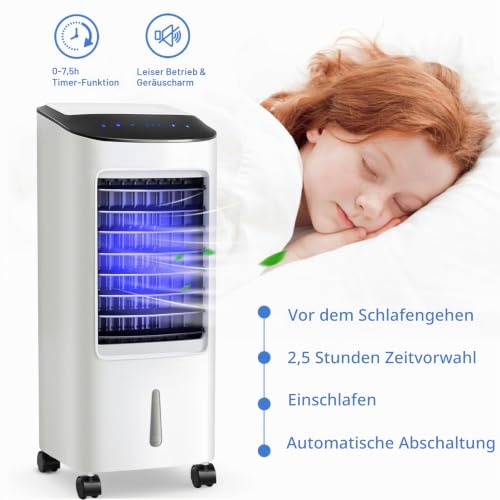SOARS Mobile Klimaanlage ohne Abluftschlauch, 3-in-1 Luftkühler mit 7L Wassertank