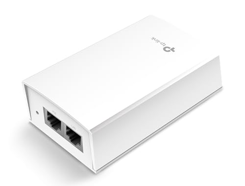 TP-Link TL-POE4824G 48V Gigabit Passiver PoE Adapter (Unterstützt 48V passives PoE, Wandmontage, Plug & Play) weiß