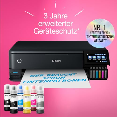 Epson EcoTank ET-8550 Tintentankdrucker | Fotodruck | 6-Farb-Tintensystem | WLAN | A3+ | Drucken, Kopieren, Scannen | 10.9 cm Touchscreen | Duplexdruck | hinterer Papiereinzug