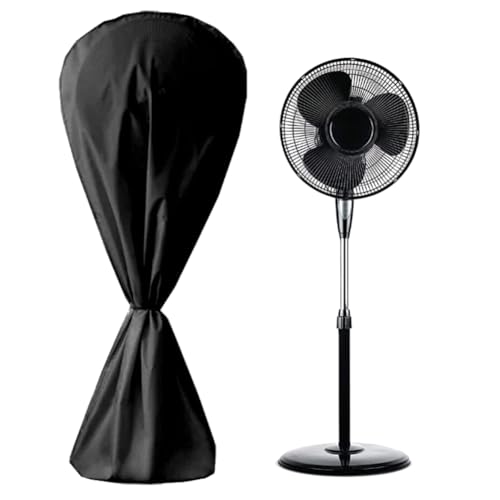 Tsudoku Standventilator Abdeckung Wasserdicht, Schutzhülle für Bodenventilator, Staubdichte Schutzhaube mit Reißverschluss, Abdeckung zur Aufbewahrung und Schutz von Ventilatoren