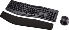 Amazon Basics Ergonomische kabellose Tastatur und Maus DE