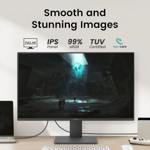 BenQ GW2791E 27 Zoll 1080p FHD 100Hz IPS Eye-Care-Monitor, HDMI, DisplayPort, 1080x1920, ultraschmaler Rahmen, TÜV-Zertifiziert, flimmerfrei, Low Blue Light Plus, Eye-CareU