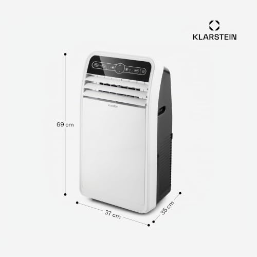 Klarstein Metrobreeze New York Smart 7k Mobiles Klimagerät – 7000 BTU, 21-34 m², App & Fernbedienung, Energieeffizienz A, 3 Geschwindigkeiten, Luftentfeuchter, Timer, Schlafmodus, Weiß