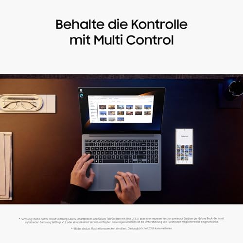 Samsung Galaxy Book4 Ultra Notebook, 16"-Laptop, Intel Core Ultra 7, 16 GB RAM, 512 GB, Moonstone Gray, 3 Jahre Herstellergarantie [Exklusiv auf Amazon]