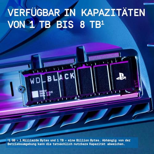WD_BLACKSN850P PS5 SSD 2 TB , Offiziell Lizenziert für PS5 | Interne Gaming SSD; optimierter Kühlkörper, PCIe Gen4 Technologie, bis zu 7.300 MB/s Lesen, M.2 2280