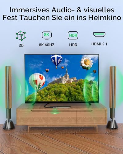 BRV Explorer HDMI Kupplung 8K 2 Pack, HDMI Buchse auf Buchse Verbinder 2.1, HDMI Verlängerung Adapter Kompatibel mit 8K@60Hz/ 4K@120Hz UHDHDR eARC 3D Dolby, für Laptop, HDTV, PC, Monitor, Roku TV