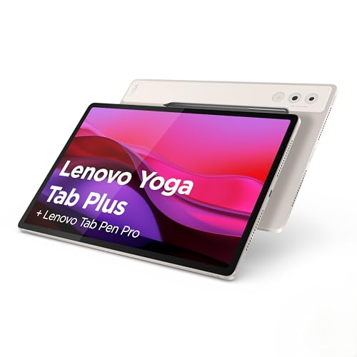 Lenovo Yoga Tab Plus Tablet AI 12,7" 16 GB 256 GB Android Seashell | 12.7 Zoll 3K Display | Qualcomm Snapdragon 8 | 16GB RAM | 256GB Speicher | Android 14 | WiFi7 + BT5.4 | Seashell | inkl.Stift