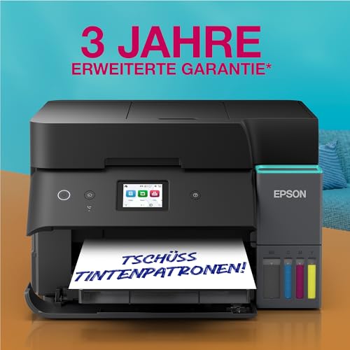 Epson EcoTank ET-4955 A4-Multifunktionsdrucker mit Wi-Fi & AirPrint Tintentank, automatischem Dokumenteneinzug, Duplexdruck, Scannen, Kopieren & Fax, bis zu 3 Jahre Tinte im Lieferumfang enthalten