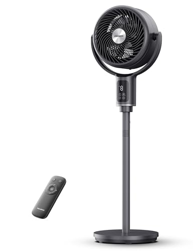 PELONIS Turmventilator mit Fernbedienung, 20dB Leiser Standventilator, 9 Stufen & 9H Timer, Höhenverstellbar, 135° and 100° Oszillation, Energiesparender für Schlafzimmer, Wohnzimmer