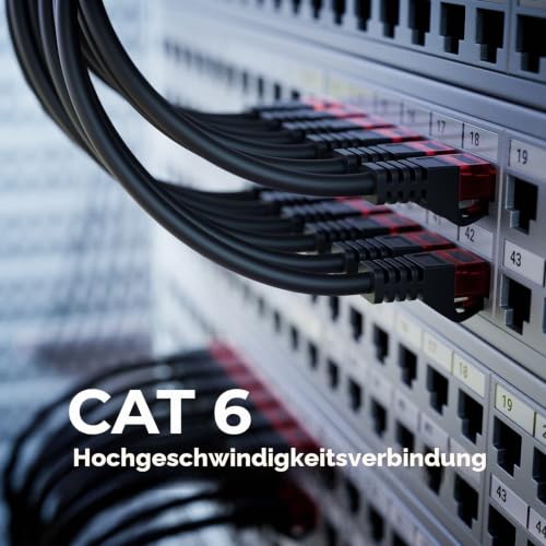 deleyCON 30m CAT6 Outdoor Patchkabel 250 MHz AWG 24 LDPE Mantel - Schwarz