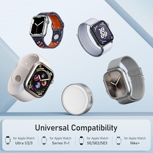 Elebase für Apple Watch 12 USB C Ladegerät,5W Wireless iWatch Ladeadapter