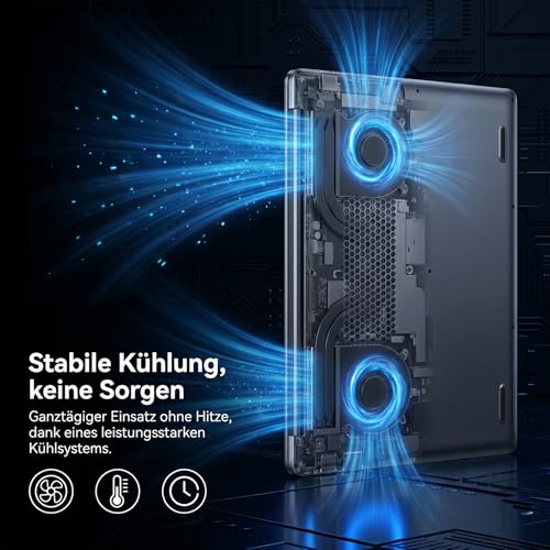 Laptop Windows 11 The Notebook, Deutsche Tastatur 15.6 Zoll Laptop Mit Windows 11 Und Office Paket Fertig Installiert 5205U (Bis Zu 2,3 GHz) Prozessor 4GB RAM 128GB ROM TF Karte Erweiterbar Auf 512GB