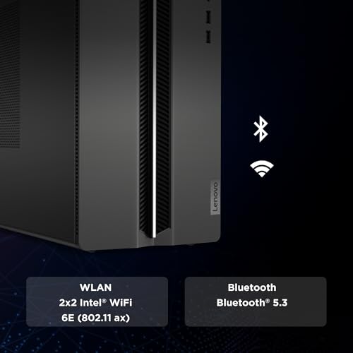 Lenovo LOQ Tower Gaming Desktop-PC | NVIDIA GeForce RTX 4060 | Intel Core i5-14400F | 16GB RAM | 1TB SSD | Windows 11 | Luna Grau - Raven Schwarz Gehäuse | 17L | 3 Monate GamePass