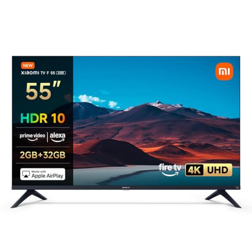 Xiaomi TV F 55 Zoll 2025, 4K UHD Smart TV, Fire OS8, HDR10, L55MB-FAEU | Triple Tuner DVB-C/S/S2/T/T2, 60Hz with 120Hz Game Boost Mode, Voice Control with Alexa