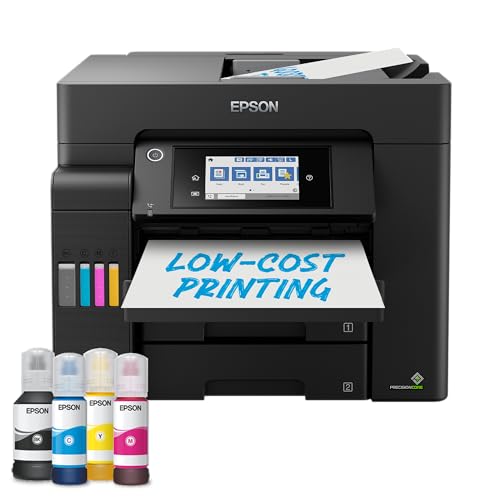 Epson EcoTank ET-5855 Ad inchiostro A4 4800 x 1200 DPI 25 ppm Wi-Fi (Epson EcoTank ET-5855 Colour A4 Multifuncion Printer. Up to 25ppmipm. Print/Copy/Scan. Duplex Print up to 7,500 pages in black and