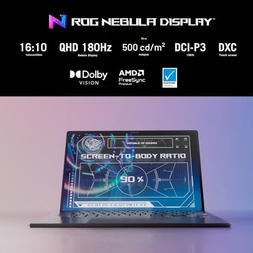 ASUS ROG Flow Z13 (2025) Gaming Laptop, 33.0 cm ROG Nebula 16:10 2.5K 180Hz/3ms, AMD Ryzen AI MAX+ 395, RDNA 3.5 Graphics, 128GB LPDDR5X 8000MHz, 1TB PCIe Gen 4 SSD, Wi-Fi 7, Win 11 Pro GZ302 EA-XS99