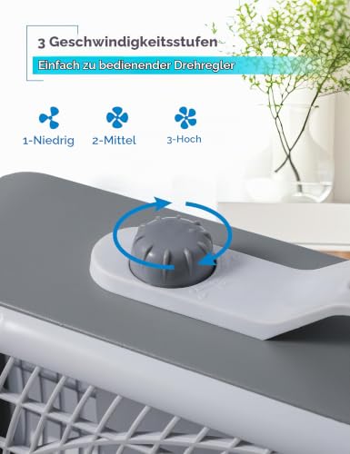 BLACK+DECKER Kastenventilator mit 3 Geschwindigkeitsstufen, 50,8 cm Boxventilator mit Tragegriff, Drehknopf und versenkter Kabelaufbewahrung, tragbarer Ventilator und Kühlventilator für Zuhause, Büro,