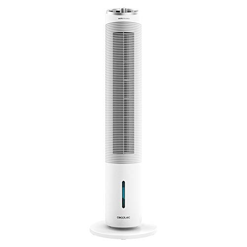 Cecotec Verdunstungskühler EnergySilence 2000 Cool Tower. Leistung 60 W, herausnehmbarer Tank von 2 Litern, 3 Geschwindigkeiten, Schwingung von 60º, Luftstrom von 800 m3 / h