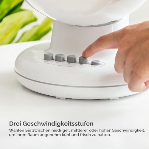 Iris Ohyama Woozoo, Leiser, leistungsstarker & tragbarer Tischventilator, 13m², Reichweite 12m, Oszillation, Vertikale Neigung, Büro - Woozoo PCF-M15 - Schwarz