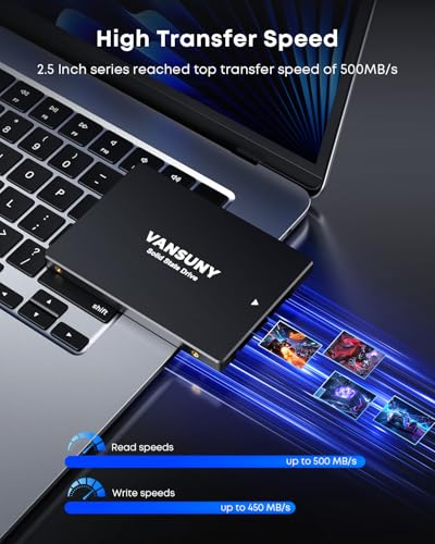 Vansuny Intern SSD 256GB 2.5 Zoll SATA III 6 Gb/s SSD intern 256GB 3D TLC NAND-Technologie zum Aufrüsten von PC/Laptop Speicher und Speicher für IT-Profis/Ersteller/Unternehmen