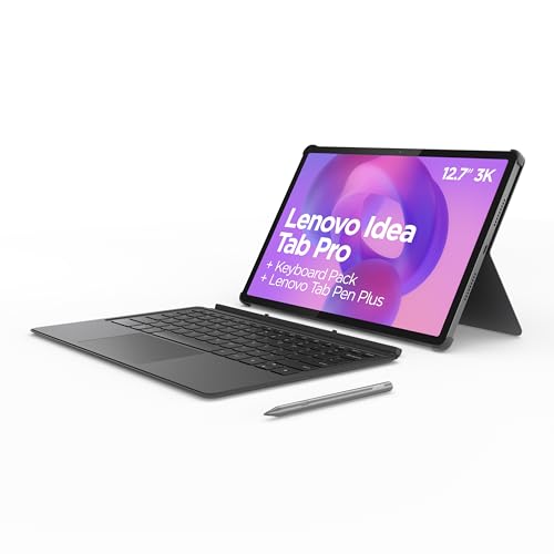 Lenovo Idea Tab Pro – Tablet mit Touchscreen, integrierter IA 12,7 Zoll, 3K, 144 Hz (MediaTek Dimensity 8300, 8 Kerne, 8 GB RAM, UFS 4.0 256 GB, Android 14, Wifi6E + Bluetooth) Lenovo Tab Pen Plus +
