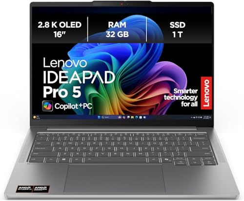 Lenovo IdeaPad Pro 5 16AKP10 83JN・159°-Scharnierdesign・AMD Ryzen AI 7 350/2 GHz・Win 11 Pro・Radeon 860M・32 GB RAM・1 TB SSD NVMe・40.6 cm (16") (83JN0013GE)