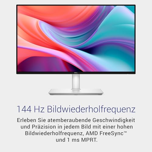Dell 24 Plus Monitor - S2425HSM, Full HD (1920x1080), 144Hz, IPS, 1ms MPRT | AMD FreeSync, 99% sRGB, Höhenverstellbar, Eingebaute Lautsprecher, 2 HDMI, 3 Jahre Garantie, Weiß