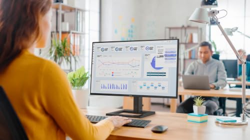 PHILIPS 24E1N1300AE - 24 Zoll Full HD Monitor, Lautsprecher, höhenverstellbar (1920x1080, 100 Hz, HDMI, USB-C (65W PD), USB Hub) schwarz