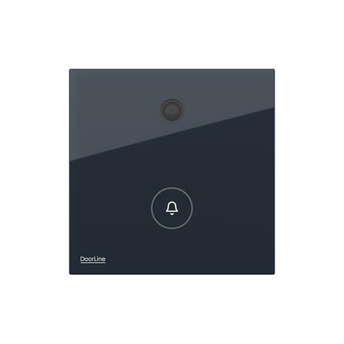 Türklingel mit Bildübertragung ohne Cloud, DoorLine Made in Germany | elegante Glasoberfläche, Anthrazit, WLAN-Klingel, perfekt für alle FRITZ!Box Modelle, Smart Home-kompatibel, Snapshotfunktion