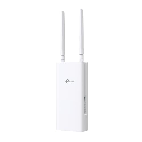 TP-Link TL-MR110-Outdoor 4G LTE Router, WLAN Router SIM Karte, 4G Cat 4 bis zu 150 Mbit/s, 2,4 GHz WLAN bis 300 Mbit/s, PoE/DC-Stromversorgung, IP65, Betriebstemperatur -30℃ bis +60℃