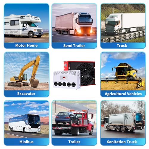 RV Klimaanlage 12V/24V, 850W Split Parking Kit, 450m³/H Luftvolumen, Leise Schnelle Kühlung für LKW, Busse, Wohnwagen, Bagger