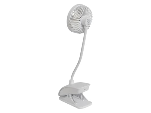 Bo-Camp - Tischventilator mit Klemme - Flex - ABS - Weiß