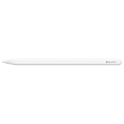 Apple Pencil Pro: Fortschrittliche Tools, pixelgenaue Präzision, Neigungs und Drucksensitivität und branchenführende niedrige Latenz zum Notizenmachen, Zeichnen und um Kunstwerke zu erschaffen