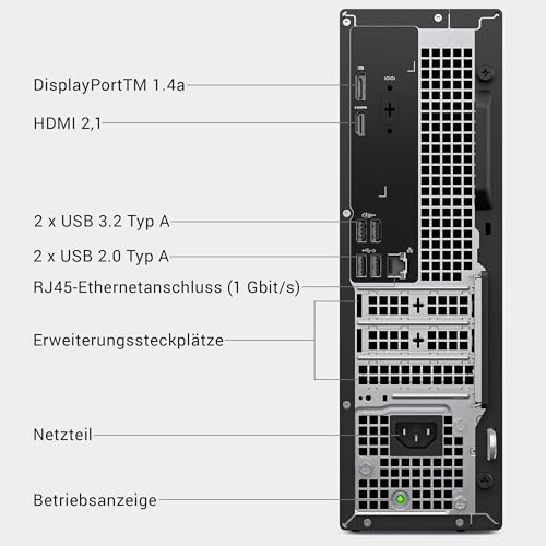 Dell Slim Desktop - Intel Core i3-14100, 8GB DDR5 RAM, 512GB SSD