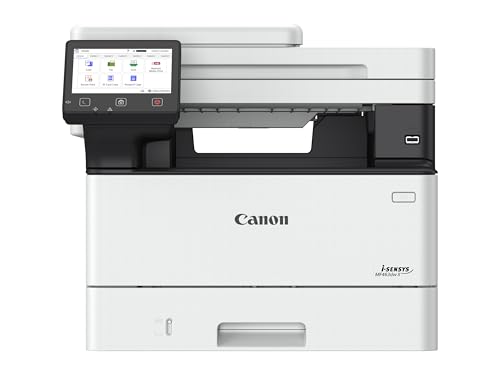 Canon i-SENSYS MF463dw II – 3-in-1 WLAN-Monolaserdrucker – Drucken, Kopieren, Scannen in A4 – 40 Seiten/Min., 100 ipm Scan – Beidseitiger ADF, LCD-Touchscreen – Sicher & nachhaltig – Büro-Drucker