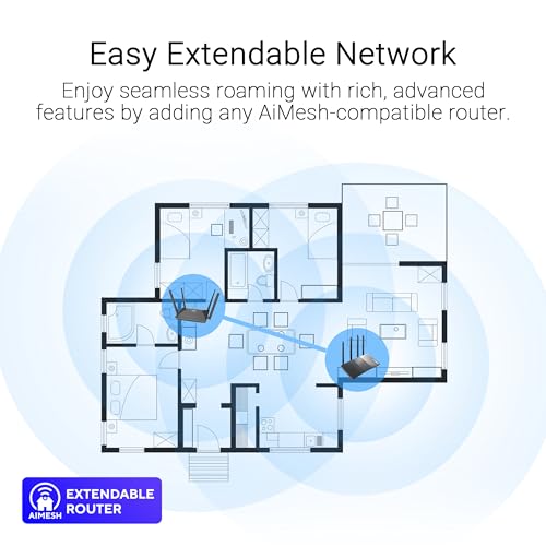 ASUS RT-AX52 Pro AX3000 Dual Band WiFi 6 Router | Instant Guard, Kindersicherung, integriertes VPN, AiMesh, 3.000 Mbps