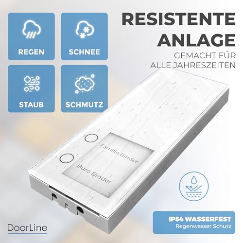DoorLine Slim DECT Farbe: Weiß von Telegärtner Elektronik l Clevere Türstation l per Knopfdruck mit der AVM FRITZ!Box zur Tür-Sprechanlage gekoppelt l erweiterbar zur Video-Sprechanlage I