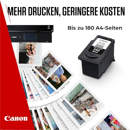 Canon PG-560 FINE Original Druckerpatrone Schwarz | 7.5ml Echte schwarze Tinte für den Alltag - für PIXMA TS5350i, TS7450i, TS5351i, TS5350a, TS5351a, TS5350 und mehr!