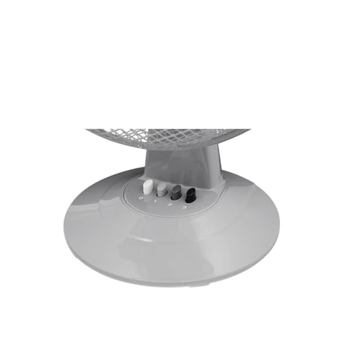 Ardes STEELO 30G Tischventilator 40W 30 cm Grau mit Automatischer Oszillation, Neigungsverstellung, 3 Leise Geschwindigkeiten und 5 Flügel