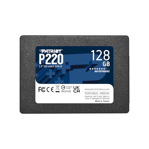 Patriot P220 Interne SSD - SATA 3, 2.5" - 128GB | Patriot Memory, Solid State Drive, P220S128G25