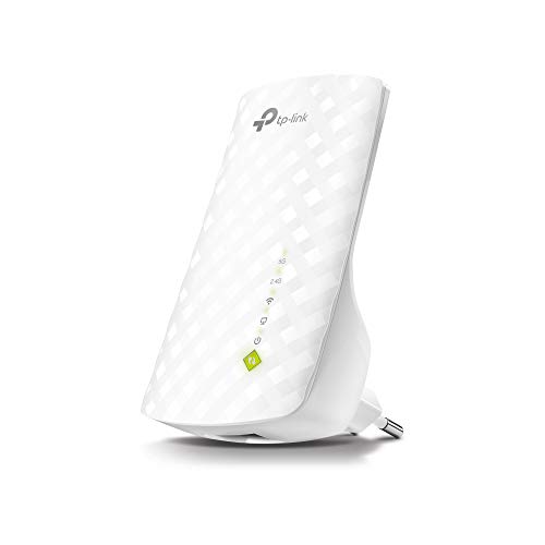 TP-Link RE200 WLAN Repeater (750 Mbit/s, Dual WLAN AC+N, WLAN Verstärker, LAN Port, App Steuerung, kompatibel zu Allen WLAN Geräten) & Amazon Basics Ethernet-Netzwerkkabel, RJ45, Cat6