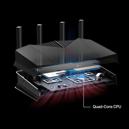 TP-Link Archer GE230 Wi-Fi 7 Gaming Router, Dual-Band WLAN BE3600, 2 × 2,5 Gbit/s-Ports + 3 × Gigabit-Ports, MLO, HomeShield, USB 3.0, EasyMesh, Gamers Private Network, Nahtlose RGB-Beleuchtung