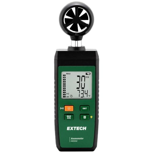 Extech AN250W Kabelloses Anemometer mit ExView-App, Luftstrom | Luftgeschwindigkeit, Luftstrom, Temperatur, ExView-App, Datenlogging, Grafiken, Echtzeit-Freigabe