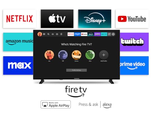 Thomson 32 Zoll (80 cm) HD Smart Fire TV, Alexa-Sprachsteuerung, Triple-Tuner (DVB-T2/C/S2), Dolby Audio, DTS Virtual:X, HDR10, WLAN, Bluetooth, HDMI, 32HF2S34