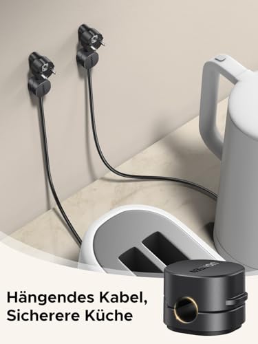 UGREEEN 6 Stück Kabelhalter Selbstklebende Magnetische Kabelclips | Magnetische Kabelhalter, Kompakt, Geeignet für eine Breite Palette von Oberflächen, Kompatibel mit Kabeln bis zu 7,5 mm