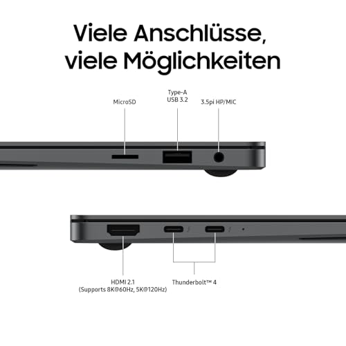 Samsung Galaxy Book5 Pro AI-Laptop, 16-Zoll-Display, AI-Notebook mit Intel Core Ultra 5 Prozessor, 16 GB RAM, 512 GB Speicher, Copilot+ PC, Moonstone Gray, 3 Jahre Herstellergarantie