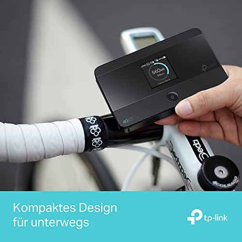 TP-Link M7350 Mobiler 4G LTE WLAN Router, bis 150 Mbit/s, Farb-LCD, 2000-mAh-Akku (bis zu 8 Std.), verbindet bis zu 10 Geräte, kompatibel mit Allen europäischen SIM-Karten