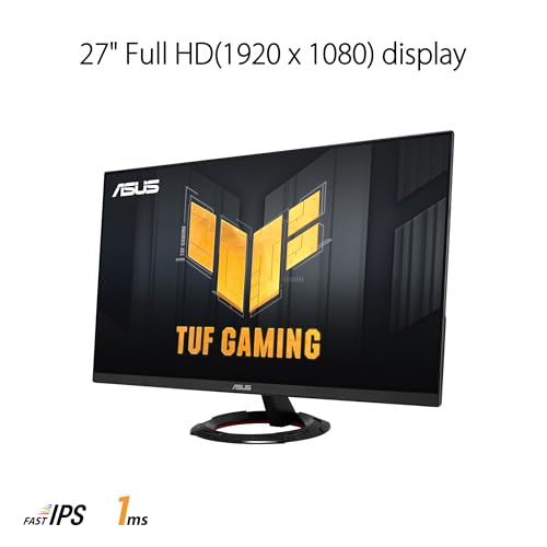 ASUS TUF Gaming VG279Q3R 27 Zoll Full HD Fast-IPS 180Hz Monitor | 1 ms, G-Sync, FreeSync, Adaptive Sync, ELMB, GameFast Input, 1920 x 1080, DisplayPort, HDMI, Lautsprecher