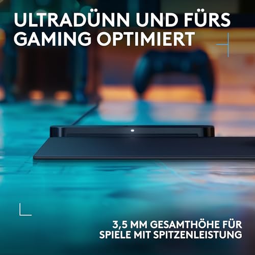 Logitech G POWERPLAY 2, Kabelloses Lade-Mauspad | Für PC/Mac, kompatible Logitech G Gaming-Mäuse, 34,5 x 28,4 cm, 3,5 mm Höhe - Schwarz